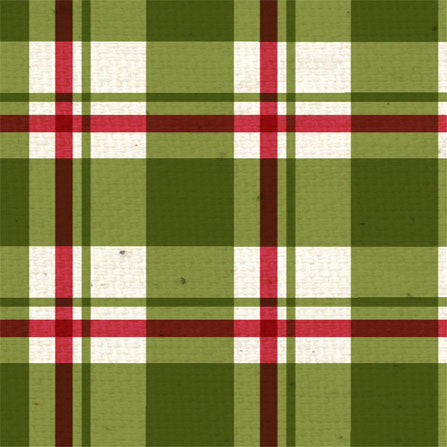 *HB - Holly Berry Plaid 8 1/2 x 11 - One Sheet