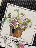 ****CCO21 - Card Cut Out #21 - Watercolor Flower Pot