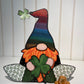 St. Patrick's Gnome on Black Canvas