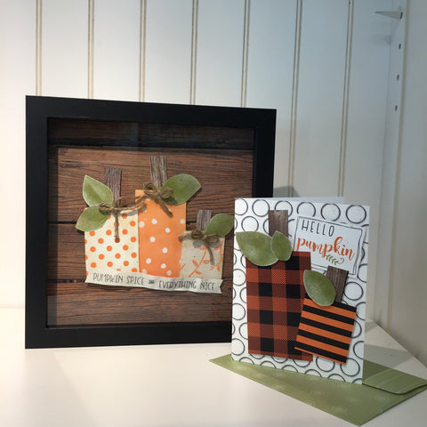 BOOtiful Card Camp -Hello Pumpkin & Pumpkin Spice Mini Kit - Make 3 Cards & a Wall Art