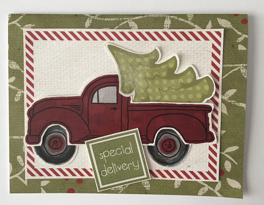 CCO120 - Card Cut Out #120 Christmas Truck with Tree