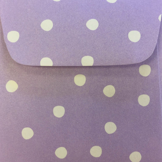 Lilac Dots Doodle Tag Envelope - Set of 4