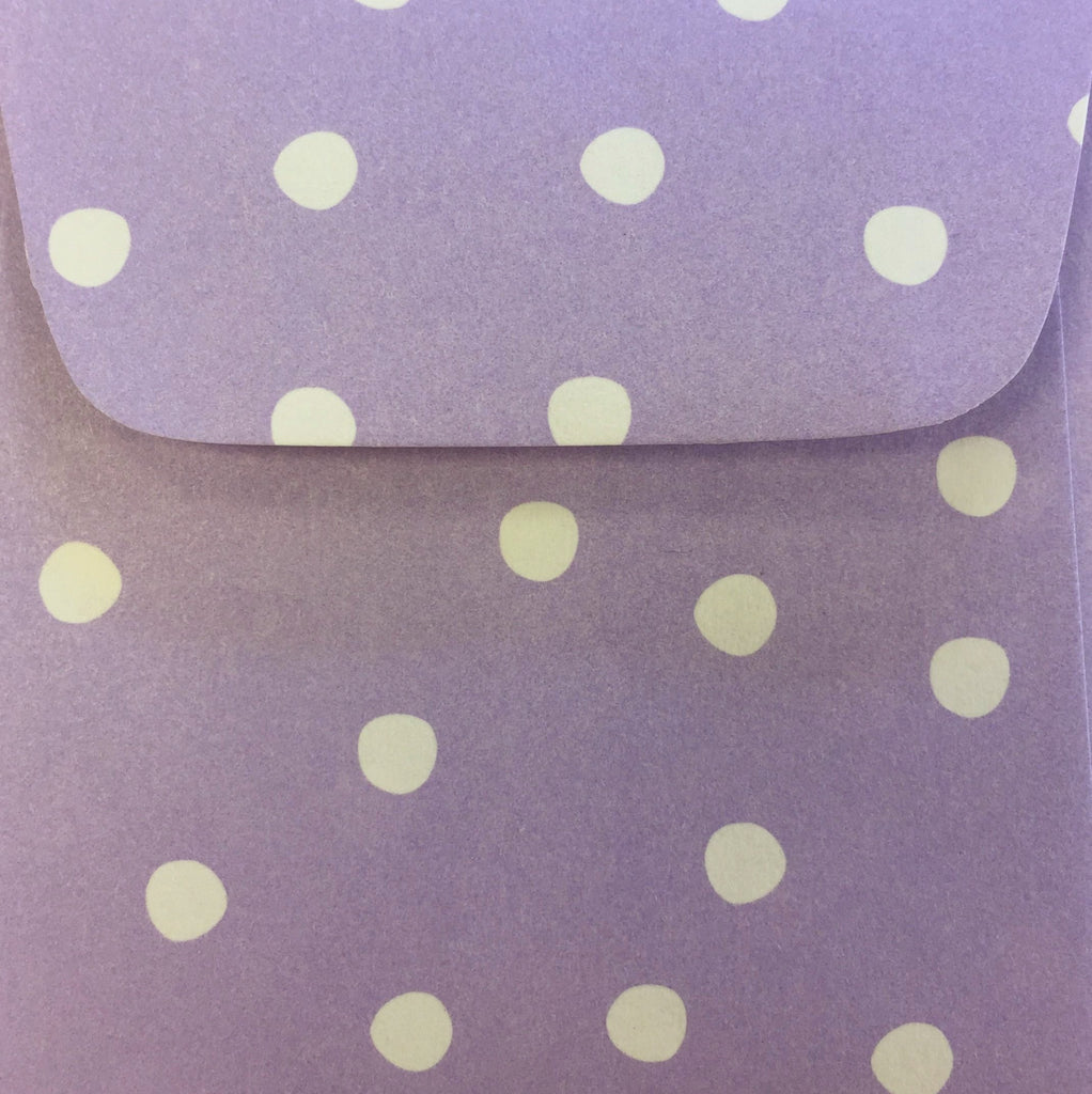 Lilac Dots Doodle Tag Envelope - Set of 4