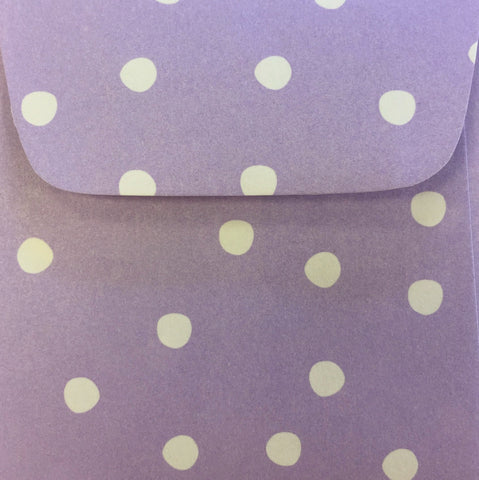 Lilac Dots Doodle Tag Envelope - Set of 4