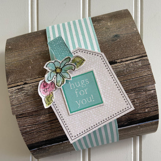 Cookie Wrapper - Reversible Barn Wood & Seafoam Jumbo Dots