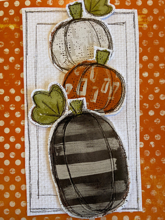 CCO 341 Card Cut Out #341 - Orange Pumpkins