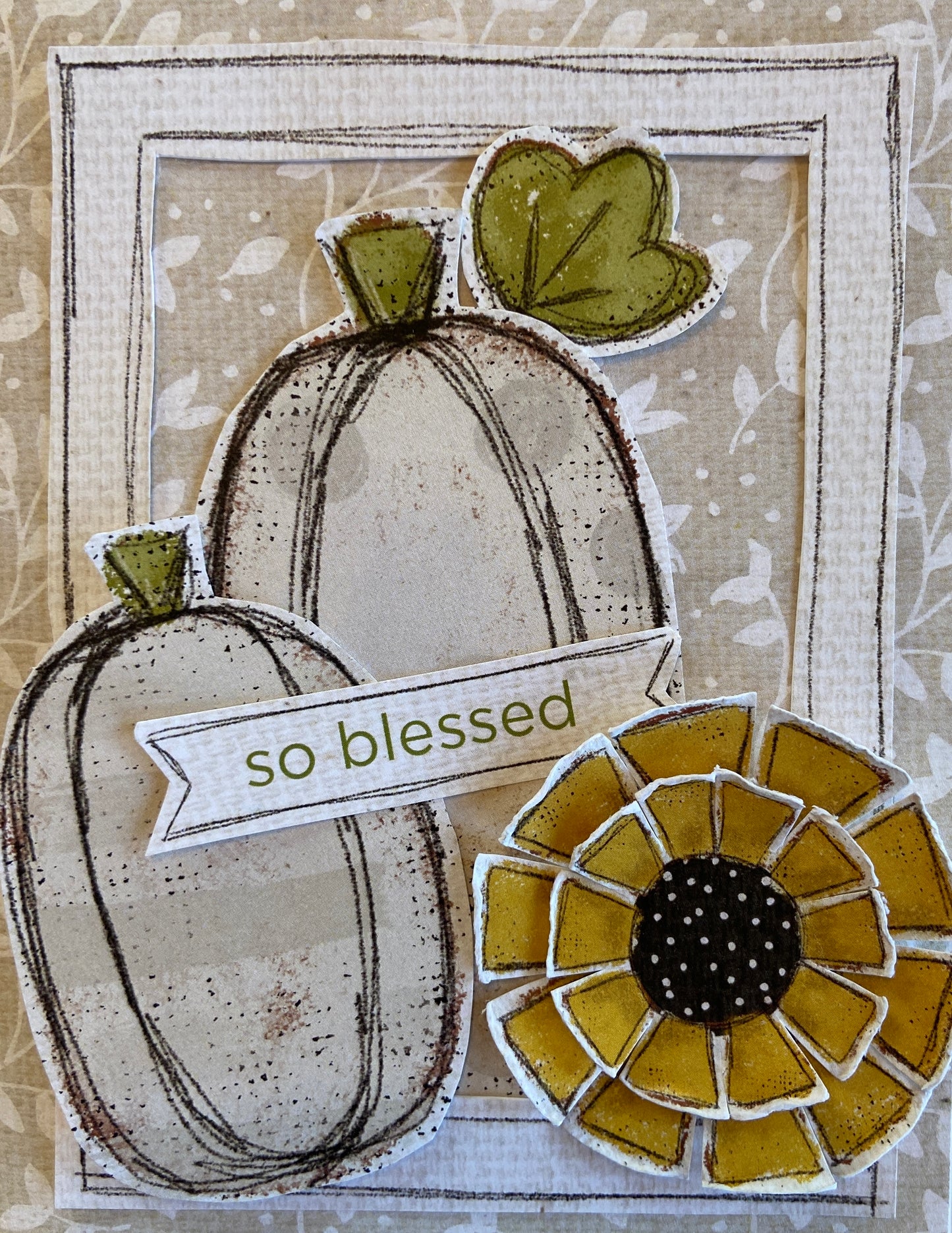 CCO 355 Card Cut Out #355 - Watercolor Dot Sunflower