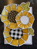 *********CCO 354Card Cut Out #354 - Buffalo Plaid Sunflower