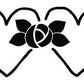 L1037 - Double Heart with Rose