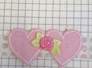 L1037 - Double Heart with Rose