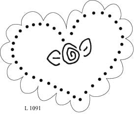 L1091 - Scalloped Heart with Flower