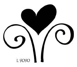 L9090 - Heart with Swirls