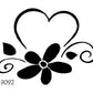 L9092 - Heart with flower
