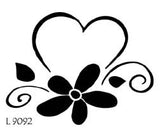 L9092 - Heart with flower