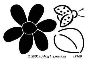 L9188  - Flower with Ladybug