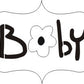 L9712 - Baby Frame w/ Flower