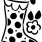 L9819 - Polka Dot Large Rain Boot