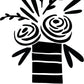 L9824-Striped Vase of Flowers