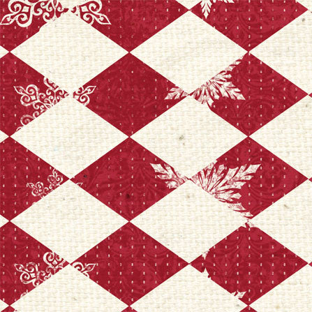 LBR - Ladybug Red Argyle 8 1/2 x 11 - One Sheet