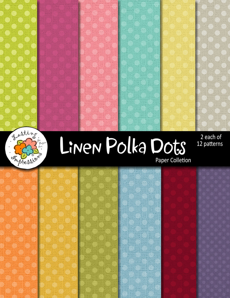 Linen Polka Dot Paper Collection