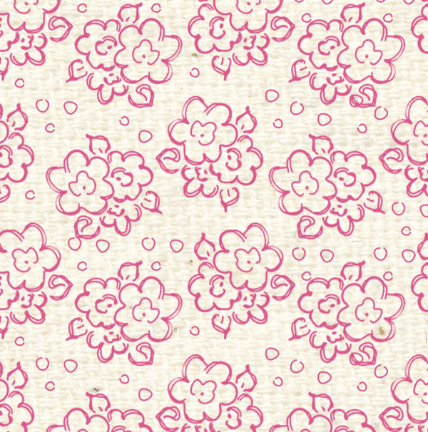 *PCDF8 Pink Cosmos Doodle Flowers Paper  8 1/2