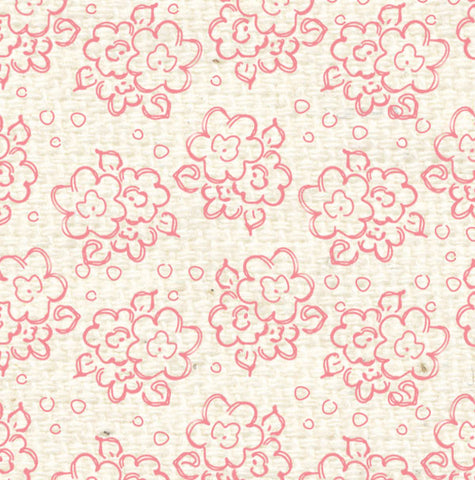 *PGDF8  Pink Geranium Doodle Flowers Paper  8 1/2
