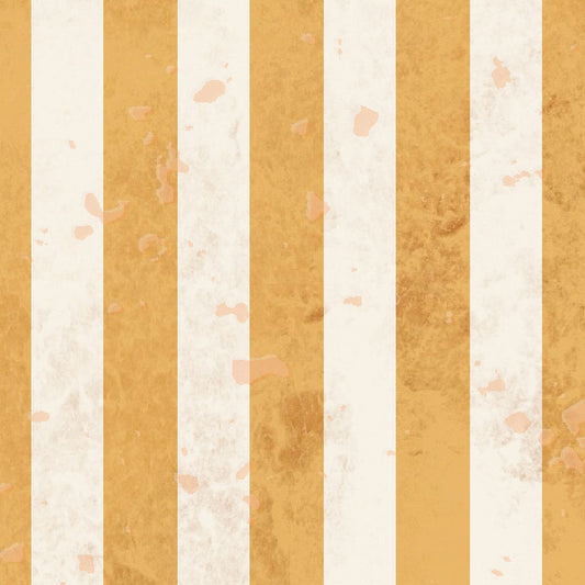 Rusty Yellow Daisies Stripes Dark
