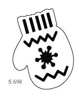 S698 - Mitten with Snowflake