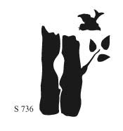 S736 - Trunk Birdhouse with Bird