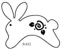 S812 - Jumping Bunny with Flower