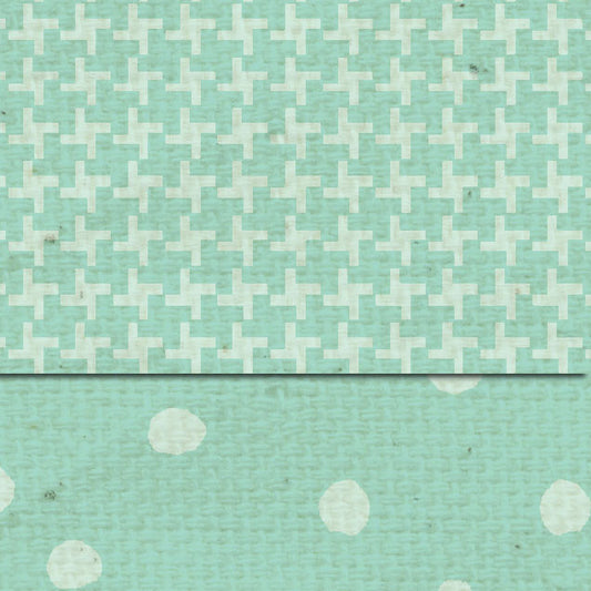 DSSFMT Sea Foam Martha Dots & Tweed Double Sided Cardstock