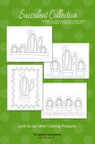 Succulents - Cards & Envelopes for Coloring