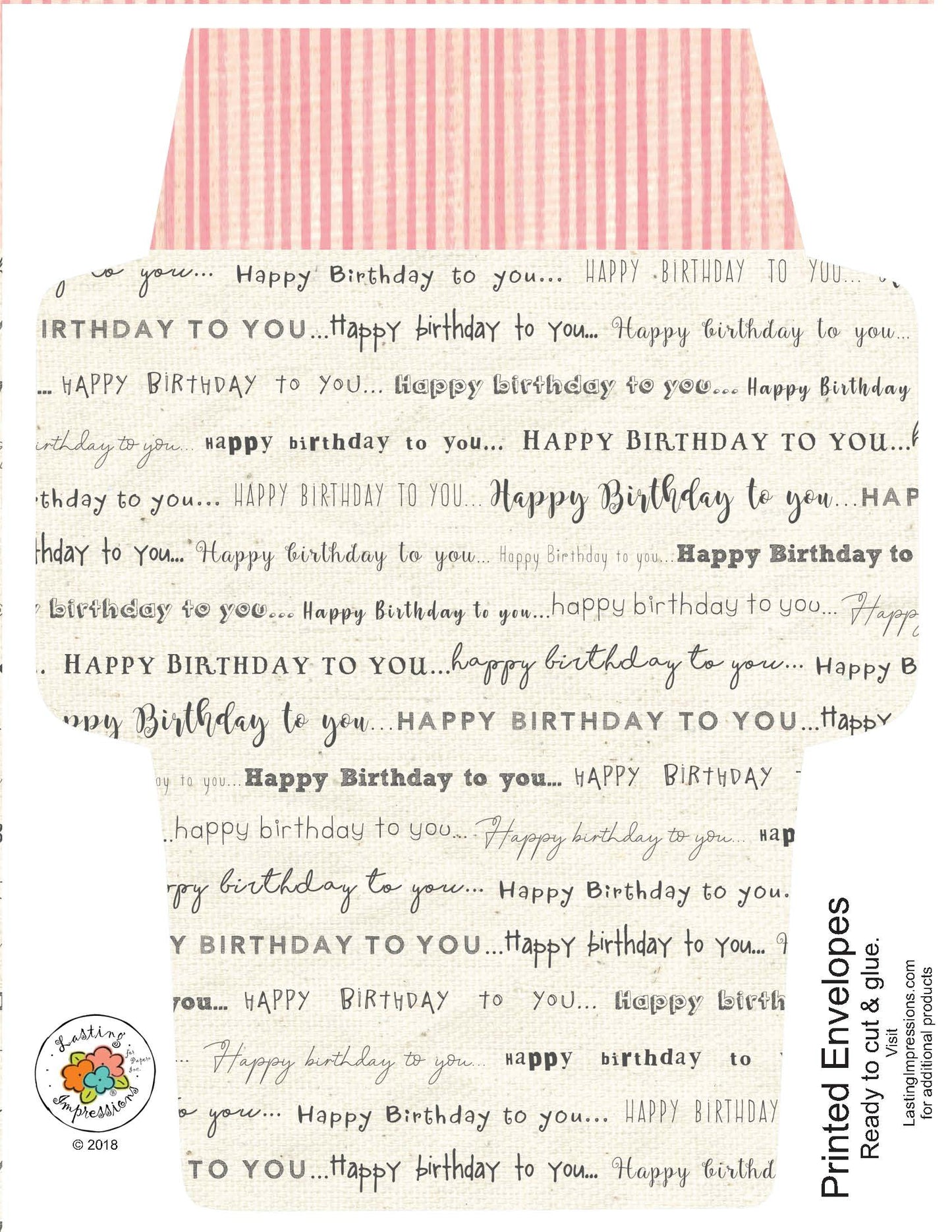 A2 Envelopes DIY Happy Birthday Pink Geranium