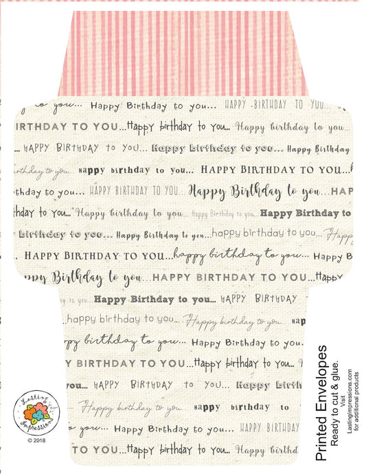 A2 Envelopes DIY Happy Birthday Pink Geranium