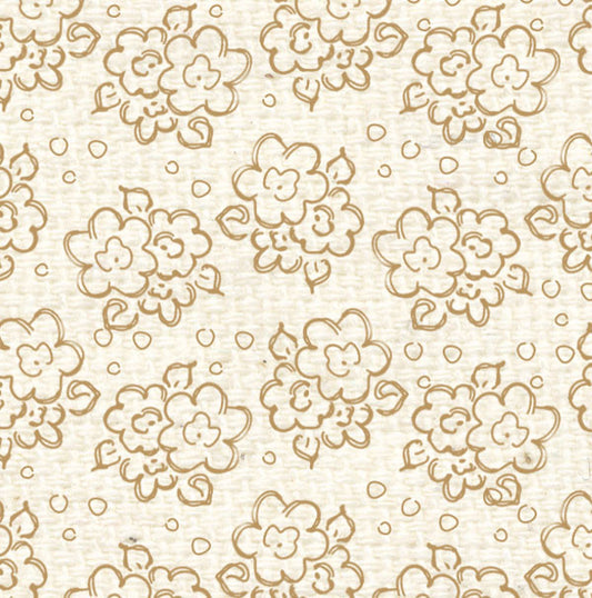 TTDF8   Toadstool Tan Doodle Flowers Paper  8 1/2 x 11