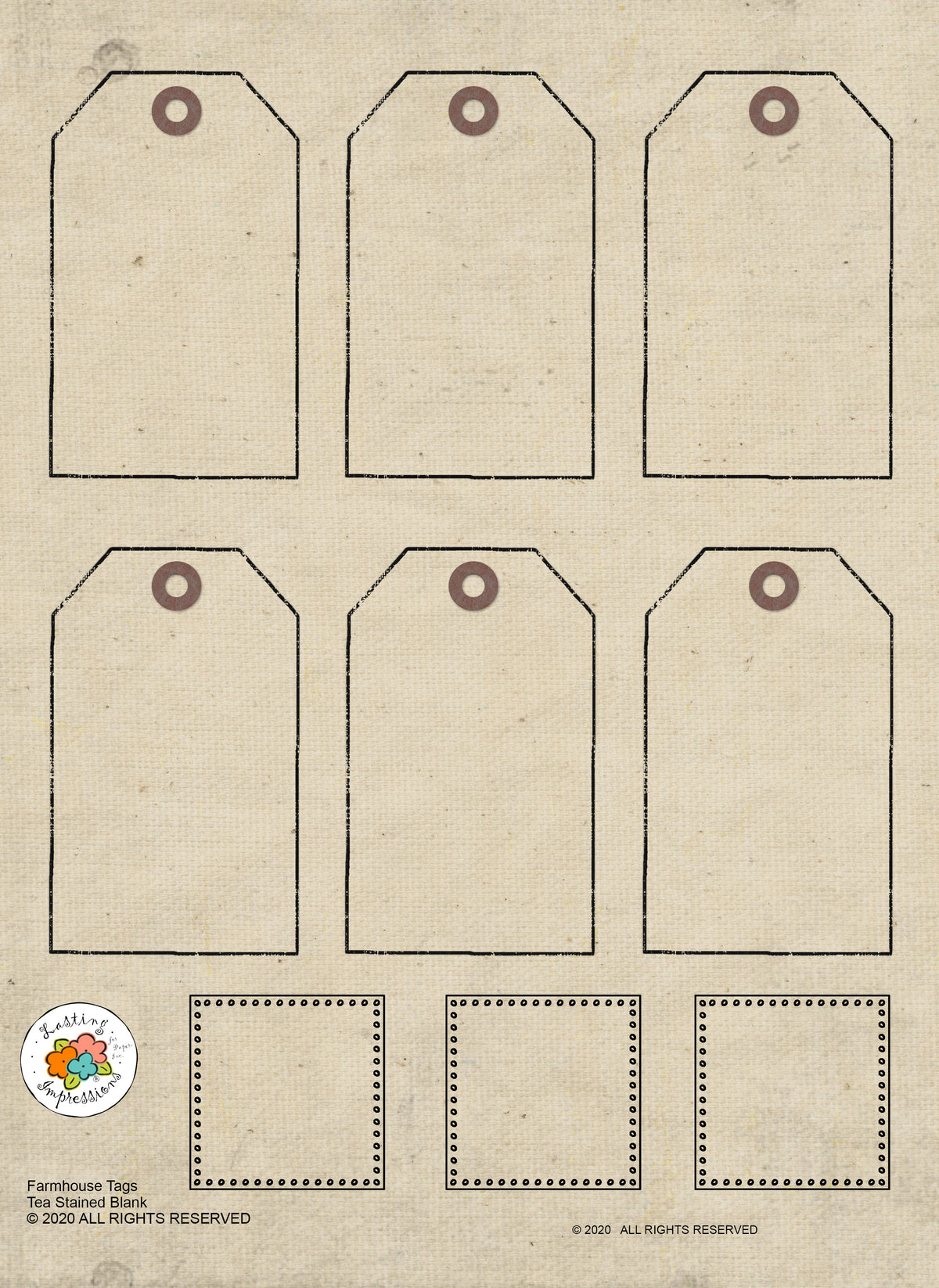 Tea Stained Farmhouse Tags – Lasting Impressions for Paper