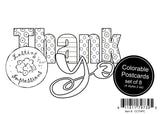 Thank You - Postcards for Coloring