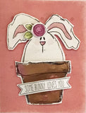 ********CCO143 - Card Cut Out #143 - Bunny in Pot