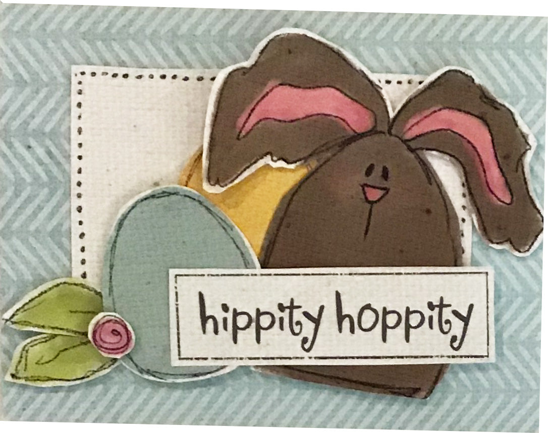 CCO146- Card Cut Out #146 - Chocolate Bunny & Eggs