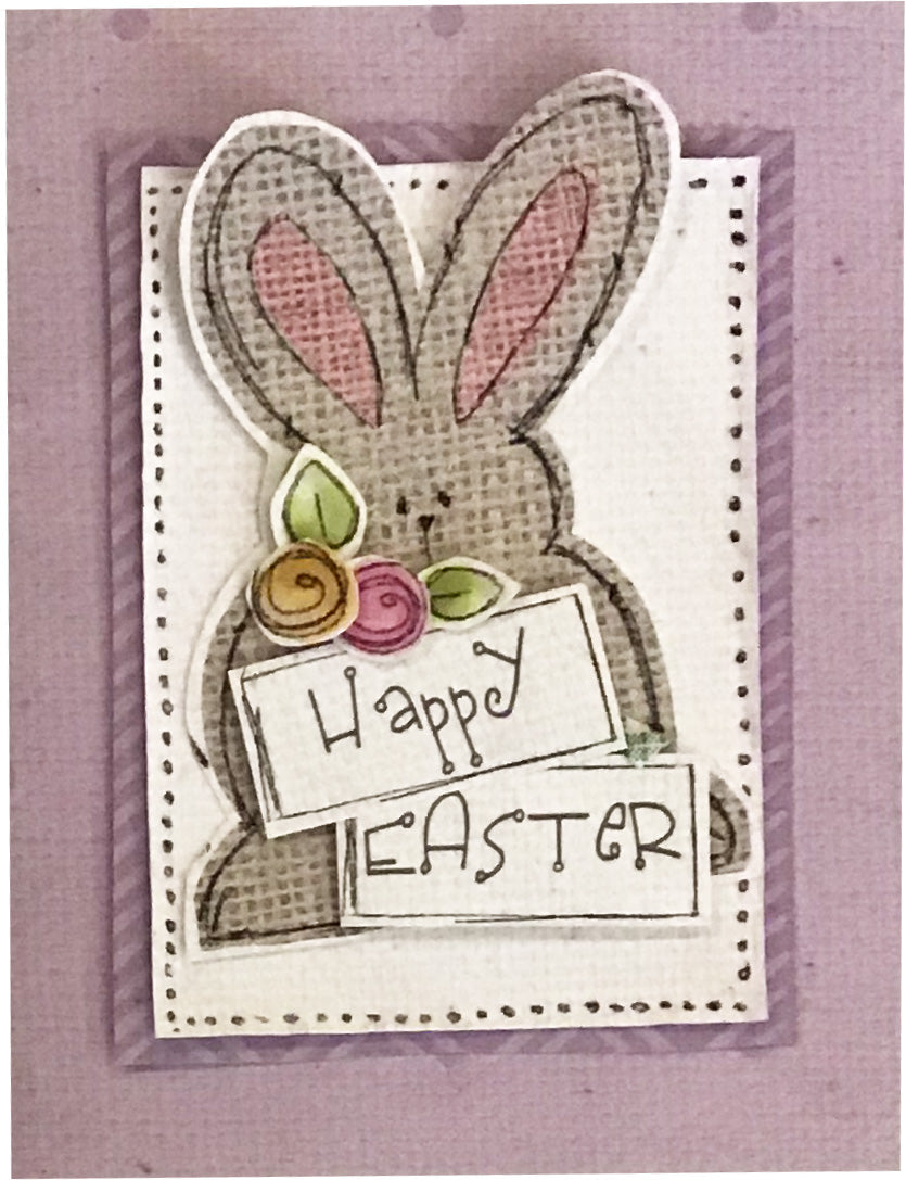 CCO 144 - Card Cut Out #144 Burlap Bunny