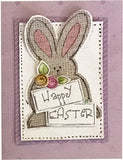 ********CCO144 - Card Cut Out #144 - Gray Bunny