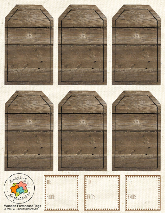 Wooden Farmhouse Tags