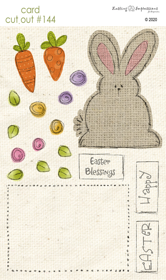 CCO 144 - Card Cut Out #144 Burlap Bunny