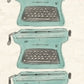 CCO197 Card Cut Out #197 Sea Foam Typewriter