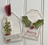 ********Merry Christmas Card & Tag Kit  - Create 2 of each